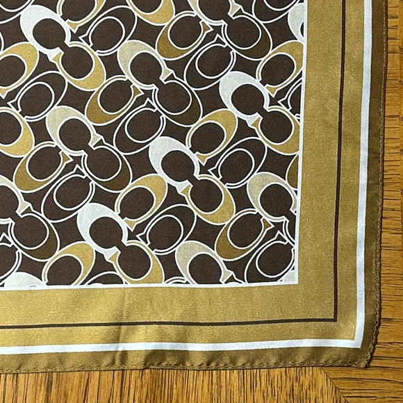 COACH Signature Silk Scarf - Picture 8 of 13